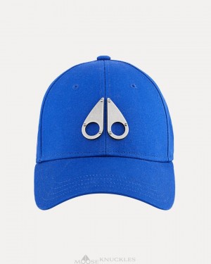 Baseball caps Moose Knuckles Fashion Logo Icon Cap Hombre Cobalt | 103758-NSU