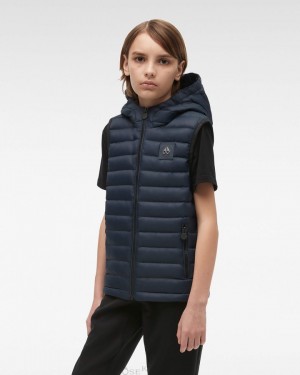Chaleco Moose Knuckles Air Down Vest Niños Azul Marino | 674810-PUN