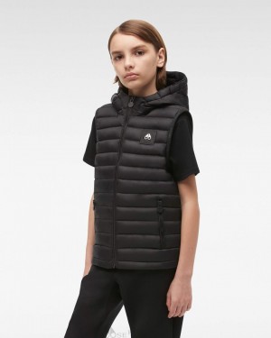 Chaleco Moose Knuckles Air Down Vest Niños Negras | 098764-QLW