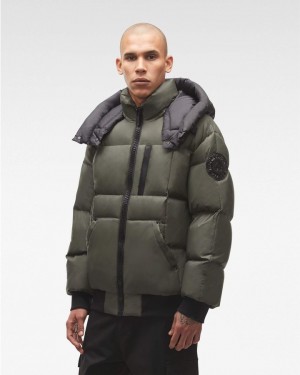 Chaqueta De Bombardero Moose Knuckles 125th Street Bomber Hombre Verde | 426879-RXW