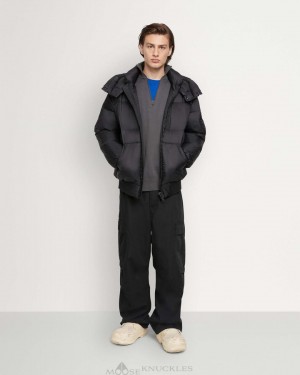 Chaqueta De Bombardero Moose Knuckles 125th Street Bomber Hombre Negras | 824701-TOI