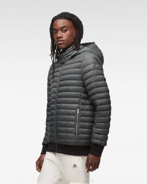 Chaqueta De Bombardero Moose Knuckles Air Down Bomber Hombre Gris | 549872-TJF