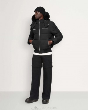 Chaqueta De Bombardero Moose Knuckles Cloud Bomber Neoshear Hombre Negras Negras | 174026-XRO