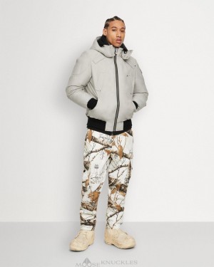 Chaqueta De Bombardero Moose Knuckles Original Ballistic Bomber Hombre Gris | 531640-LTG