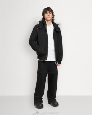 Chaqueta De Bombardero Moose Knuckles Original Ballistic Bomber Shearling Hombre Negras | 295137-IBK