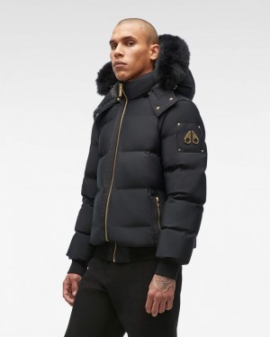 Chaqueta De Bombardero Moose Knuckles Stagg Bomber Hombre Negras Negras | 867425-BWF