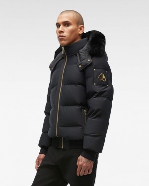 Chaqueta De Bombardero Moose Knuckles Stagg Bomber Hombre Negras Negras | 395416-XGW