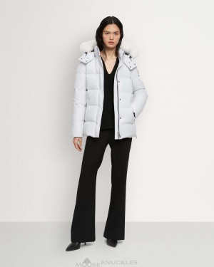 Chaquetas Moose Knuckles Cloud 3q Jacket Shearling Mujer Milky Way / Natural Shearling | 014857-VYS
