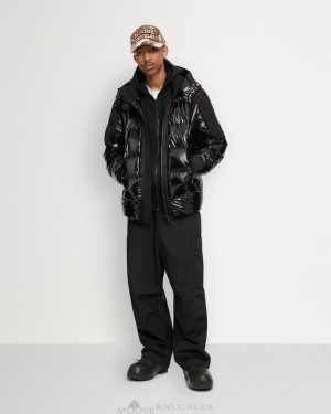 Chaquetas Moose Knuckles Dugald Puffer Hombre Negras Negras | 934287-KZB