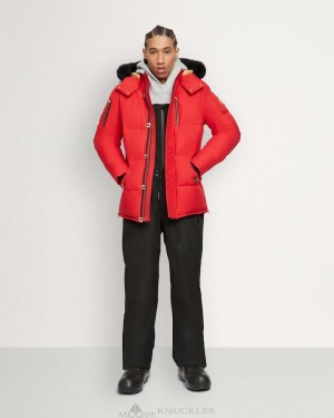 Chaquetas Moose Knuckles Gold 3q Jacket Shearling Hombre Rojas Negras | 960185-WQI