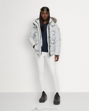 Chaquetas Moose Knuckles Onyx Anguille Jacket Shearling Mujer Gris | 674918-EQN