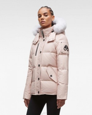 Chaquetas Moose Knuckles Original 3q Fur Mujer Rosas | 783594-PHS