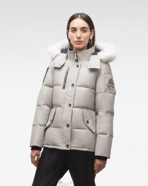 Chaquetas Moose Knuckles Original 3q Fur Mujer Gris | 037592-YCP