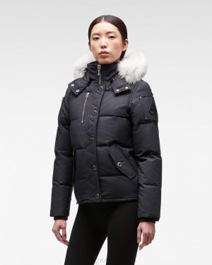 Chaquetas Moose Knuckles Original 3q Fur Mujer Azul Marino | 867421-WPJ