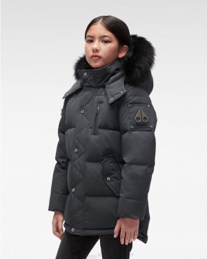 Chaquetas Moose Knuckles Original 3q Fur Niños Negras | 037918-CDL