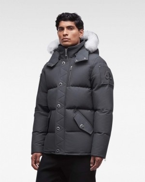 Chaquetas Moose Knuckles Original 3q Jacket Shearling Hombre Granite / Natural Shearling | 604923-ECS