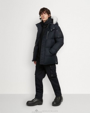 Chaquetas Moose Knuckles Original 3q Jacket Shearling Hombre Azul Marino | 862904-SAR