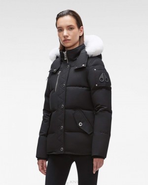 Chaquetas Moose Knuckles Original 3q Shearling Mujer Azul Marino Negras | 486513-HLG