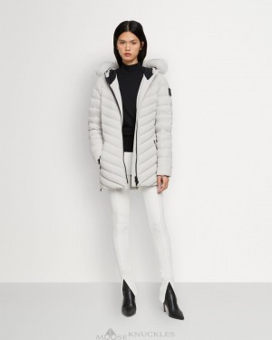 Chaquetas Moose Knuckles Roselawn Jacket Mujer Gris | 950741-UNA