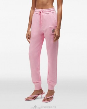 Pantalones Moose Knuckles Brooklyn Jogger Mujer Rosas | 912783-OVE