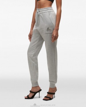 Pantalones Moose Knuckles Brooklyn Jogger Mujer Gris | 407312-UPE