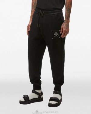 Pantalones Moose Knuckles Brooklyn Jogger Hombre Negras | 634180-APR