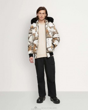 Parkas Moose Knuckles Birchwood Bomber Neoshear Hombre Negras | 457283-UPQ
