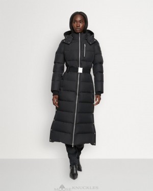 Parkas Moose Knuckles Cloud Long Parka Mujer Negras | 109854-NYI