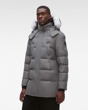 Parkas Moose Knuckles Cloud Parka Neoshear Hombre Pebble / Natural Shearling | 094753-WUQ