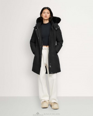 Parkas Moose Knuckles Cloud Parka Shearling Mujer Negras Negras | 209367-GBX
