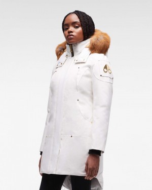 Parkas Moose Knuckles Gold Stirling Parka Fur Mujer Doradas | 541203-LDV