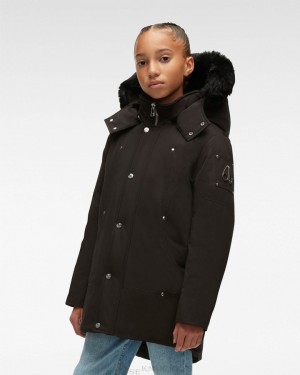 Parkas Moose Knuckles Neoshear Parka Niños Negras Negras | 435218-ZEJ