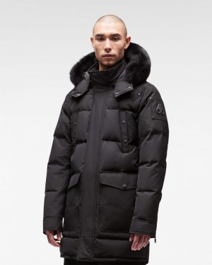Parkas Moose Knuckles Onyx Big Ridge Parka Hombre Negras Negras | 469075-CEJ