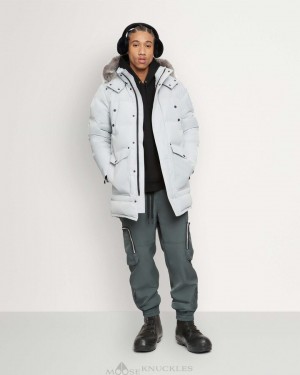 Parkas Moose Knuckles Onyx Big Ridge Parka Shearling Hombre Gris | 642107-BKA