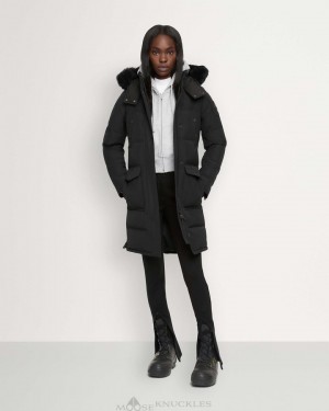 Parkas Moose Knuckles Onyx Causapscal Parka Mujer Negras Negras | 862073-KQU