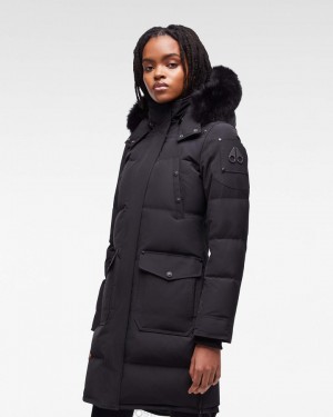 Parkas Moose Knuckles Onyx Causapscal Parka Mujer Negras Negras | 467385-BPT