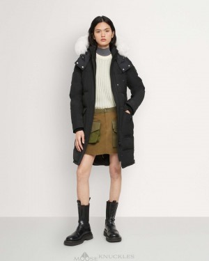 Parkas Moose Knuckles Onyx Causapscal Parka Mujer Negras | 719654-JIM