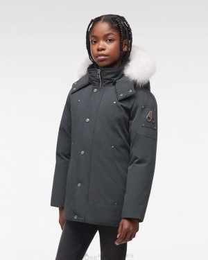 Parkas Moose Knuckles Original Parka Fur Niños Granite / Natural Fox Fur | 940351-SVY