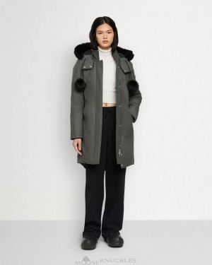Parkas Moose Knuckles Original Stirling Parka Shearling Mujer Negras | 190367-UIR