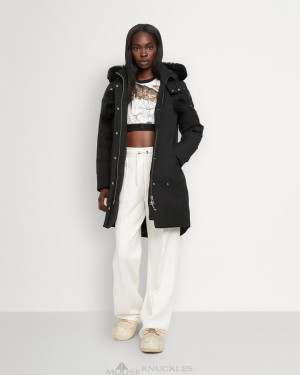 Parkas Moose Knuckles Original Stirling Parka Shearling Mujer Negras Negras | 216703-GWX