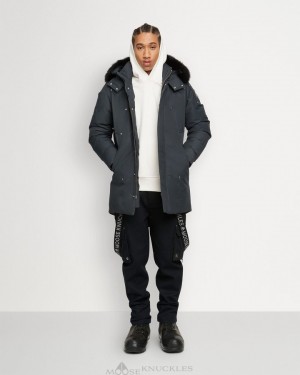 Parkas Moose Knuckles Original Stirling Parka Fur Hombre Negras | 758491-BXE