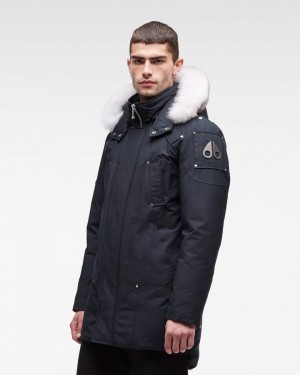 Parkas Moose Knuckles Original Stirling Parka Fur Hombre Azul Marino | 654031-GBC