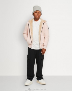 Sudadera con Capucha Moose Knuckles Classic Bunny Niños Rosas | 435172-WYL