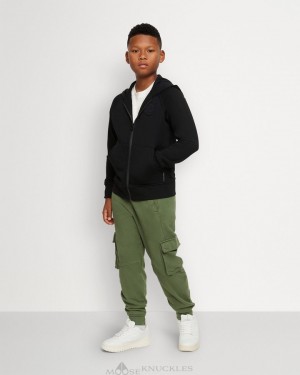 Sudadera con Capucha Moose Knuckles Kennedy Zip Hoodie Niños Shark Fin | 957426-MUJ