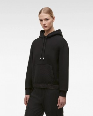 Sudaderas Moose Knuckles Atlantic Hoodie Mujer Negras | 657904-UHJ