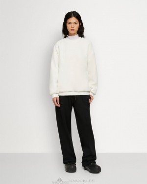Sudaderas Moose Knuckles Brooklyn Bunny Crew Neck Mujer Milky Way | 983470-WQH