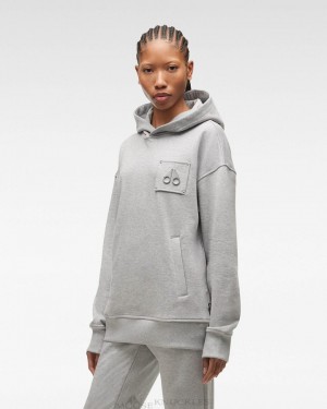Sudaderas Moose Knuckles Brooklyn Hoodie Mujer Gris | 031749-EFZ