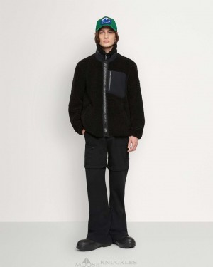 Sudaderas Moose Knuckles Saglek Zip Up Hombre Negras | 732940-XKU