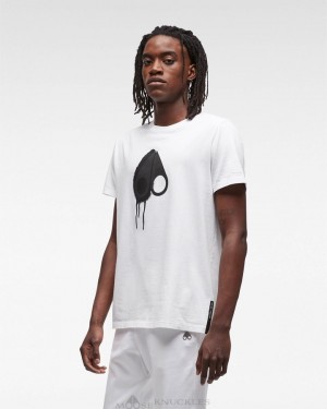 Tees Moose Knuckles Augustine Tee Hombre Blancas | 295103-CIG