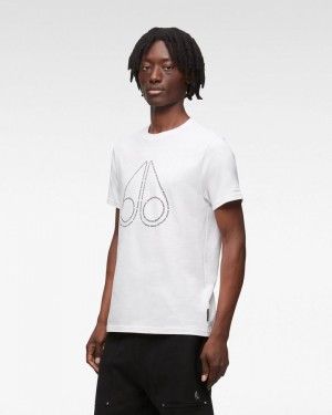 Tees Moose Knuckles Gerrard Tee Hombre Blancas | 356104-KXP